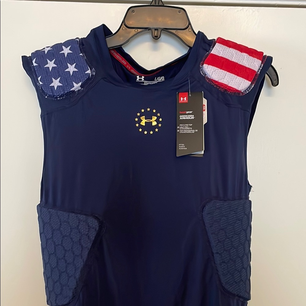Under Armour Dark Blue Sleeveless Top with Flag Details
